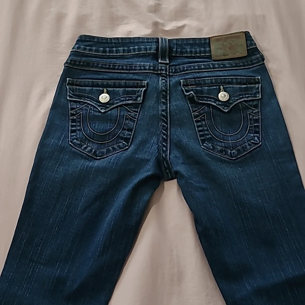 True Religion Becky Blue Boot Cut Jeans  28 / 29-Hemmed - Picture 8 of 10